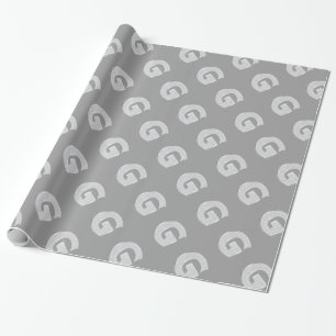PAPIER CADEAU LETTRE ARGENT G