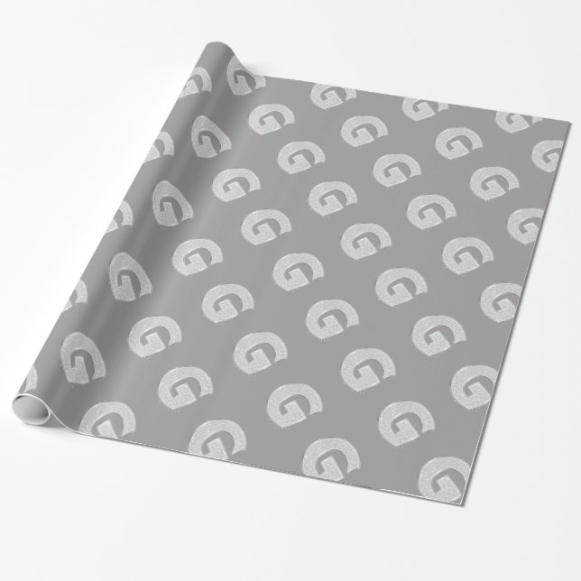 PAPIER CADEAU LETTRE ARGENT G (Déroulé)