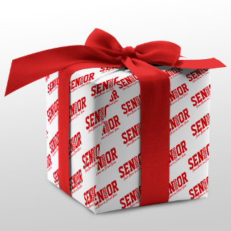 Papier Cadeau Lettre bloc senior personnalisée Classe de rouge 2