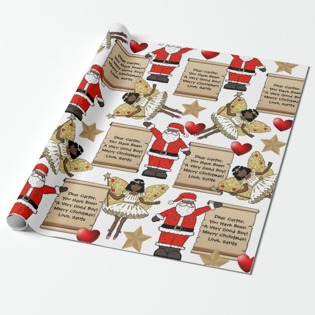 Papier Cadeau Lettre/Cadeau Personnalisé De Père Noël (Déroulé)
