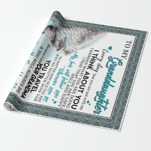 Papier Cadeau Lettre Customisée À Ma Petite-Fille De Grand-Mère