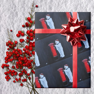 Papier Cadeau Lettre de bonhomme de neige au Père Noël Peinture
