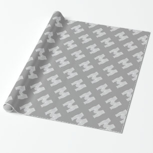 PAPIER CADEAU LETTRE ÉCLAIRAGE D'ARGENT M