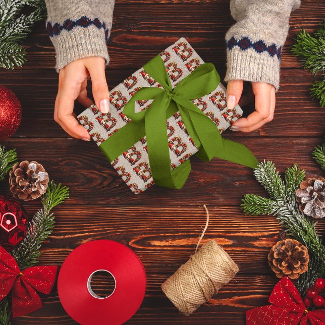 Papier Cadeau LETTRE Festive D'Elfe De Noël B (Créateur téléchargé)