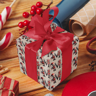 Papier Cadeau LETTRE Festive Joyeuse Elfe M Noël