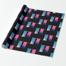 LETTRE MAJUSCULE H MONogramme Gradié Bleu rose Bla