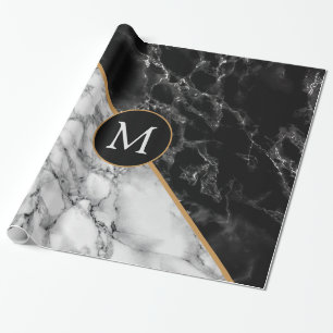 Papier Cadeau Lettre Monogramme personnalisée Papier d'enveloppe