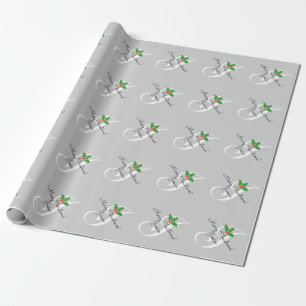 Papier Cadeau Lettre monographique personnalisée J chic gris Noë