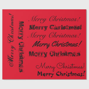 Papier Cadeau Lettres de Noël multipolices