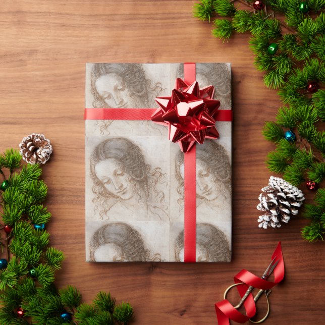 Papier Cadeau L'étude de Léonard de Vinci sur le chef de Leda (Cadeau de vacances)