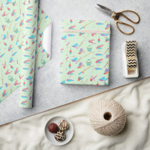 Papier Cadeau Leurre de pêche à la mouche à motif de sport