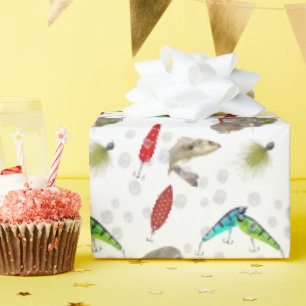 Papier Cadeau Leurres de pêche avec bulles