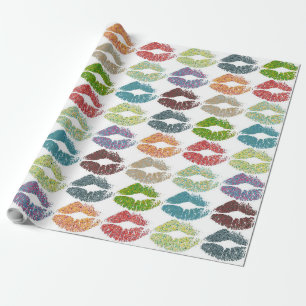 Papier Cadeau Lèvres colorées élégantes #16