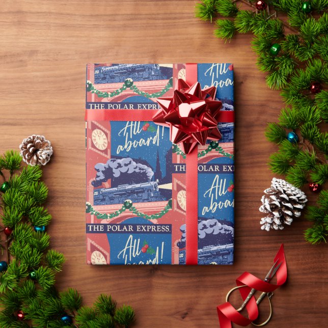 Papier Cadeau L'Express Polaire - Tout À Bord ! (Cadeau de vacances)