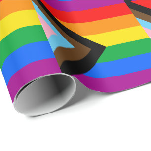Papier Cadeau LGBTQ+ Indicateur de fierté de progrès