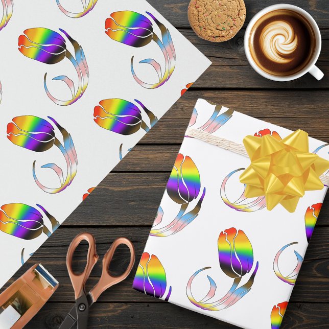 Papier Cadeau LGBTQ plus Tulip Flowers (Créateur téléchargé)