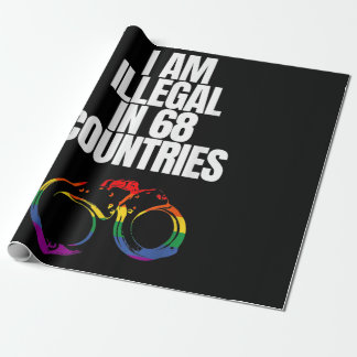 Papier Cadeau LGBTQ Rights - I Am Clandestin In 68 Countries - L