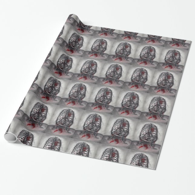 Papier Cadeau L'humain vide de cage désosse l'art de Goth (Déroulé)