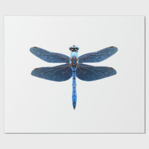 Papier Cadeau Libellule bleue - Ento amateur d'insectes faune