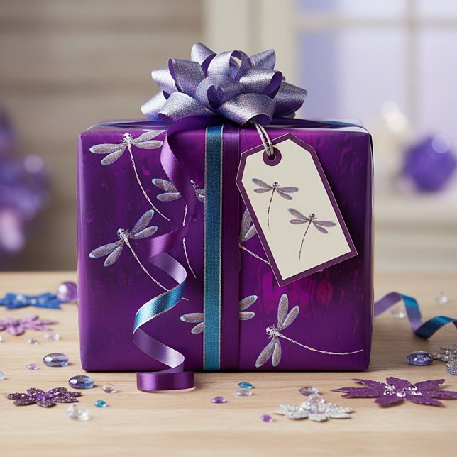 Papier Cadeau Libellules sur l'eau (Créateur téléchargé)