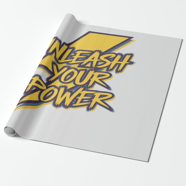 Papier Cadeau Libérez votre boulon de foudre motivationnel de pu (Déroulé)