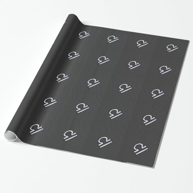 Papier Cadeau Libra Zodiac Connexion en fibre de carbone (Déroulé)