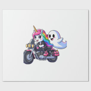 Papier Cadeau Licorne à moto garçons filles hommes femmes K