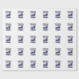 Papier Cadeau Licorne de la conception graphique de nuit Zazzle 