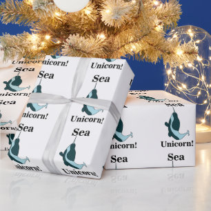 Papier Cadeau Licorne de mer narval drôle
