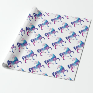 Papier Cadeau Licorne magique scintillante