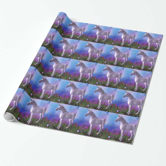 Papier Cadeau Licorne majestueuse (Déroulé)