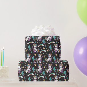Papier Cadeau Licornes Rock N