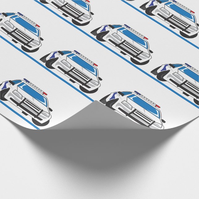 Papier Cadeau Ligne Bleue Mince (Coin)