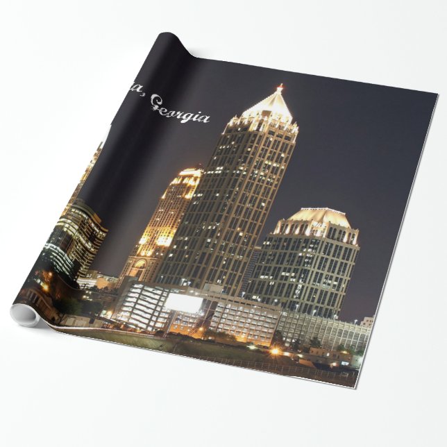 Papier Cadeau Ligne d'horizon d'Atlanta, Géorgie (Déroulé)