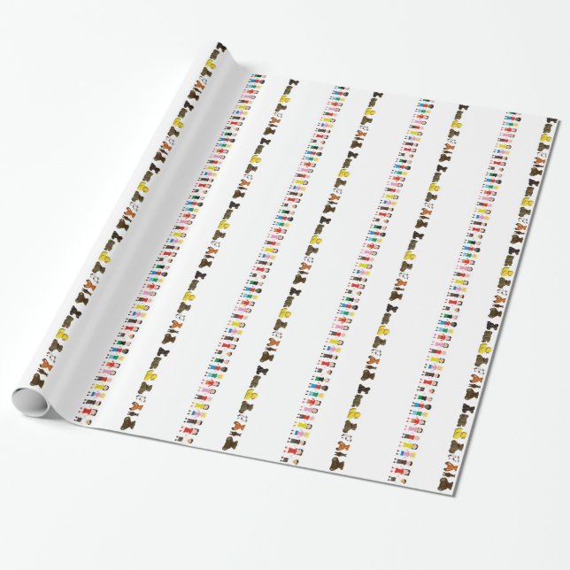 Papier Cadeau Ligne pour enfants (Déroulé)