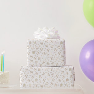 Papier Cadeau Lignes brunes Anniversaire abstrait