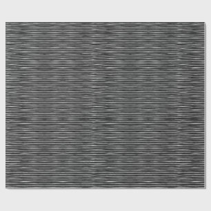 Papier Cadeau Lignes d'éraflure noires et blanches papier