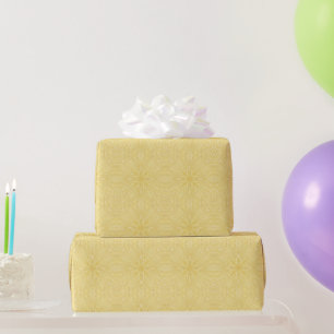 Papier Cadeau Lignes d'étoiles d'or conception géométrique