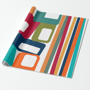 Papier Cadeau Lignes et rectangles