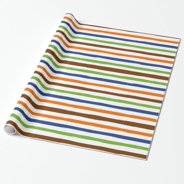 Papier Cadeau Lignes papier d'emballage (Déroulé)