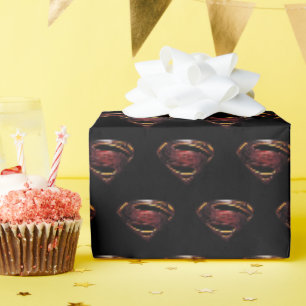 Papier Cadeau Ligue de Justice   Symbole de superman métallique