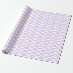 Papier Cadeau Lilac motif de diamants violet et blanc