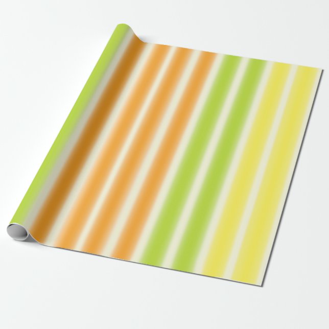 Papier Cadeau Lime De Citron Juglé Et Grandes De Fruit D'Agrumes (Déroulé)