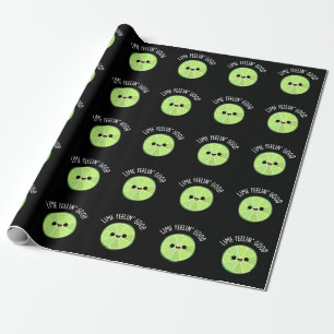 Papier Cadeau Lime Se Sentent Bon Amusant Citrus Lime Pun Dark B