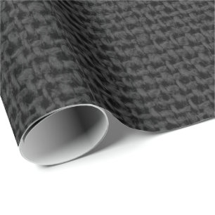 Papier Cadeau Linge gris noir minimalFête des mariées de mariage