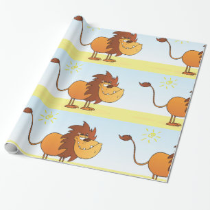 Papier Cadeau Lion caricature