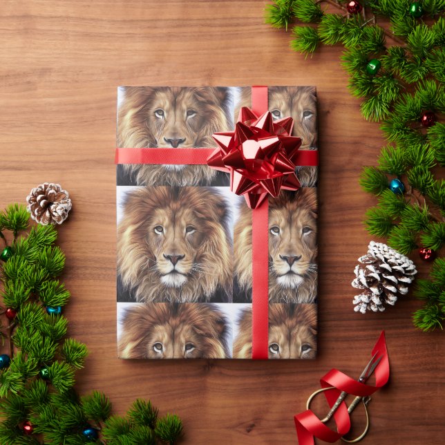 PAPIER CADEAU LION CHRISTMAS WRAPPER PAPIER (Cadeau de vacances)