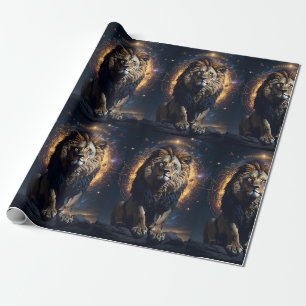 Papier Cadeau Lion de Juda chrétien Jésus Christ Foi