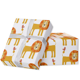 Papier Cadeau Lion mignon