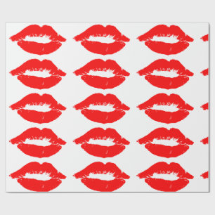 PAPIER CADEAU LIPS ROUGE KISS WRAPPER PAPIER